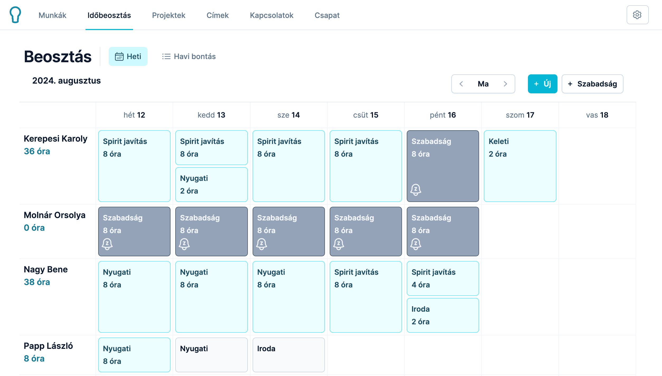 Schedule feature screenshot